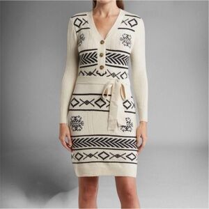 EUC Lucky Brand - Pullover Bodycon Sweater Dress Fair Isle Pattern | SZ X-Large